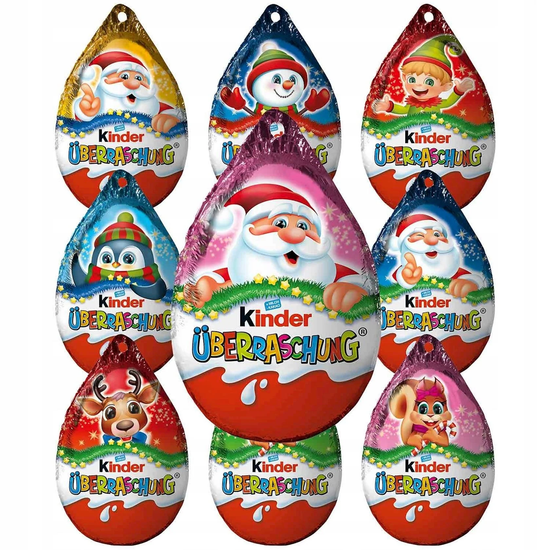 Шоколадное яйцо Kinder Christmas Новогоднее, 20гр (Германия)