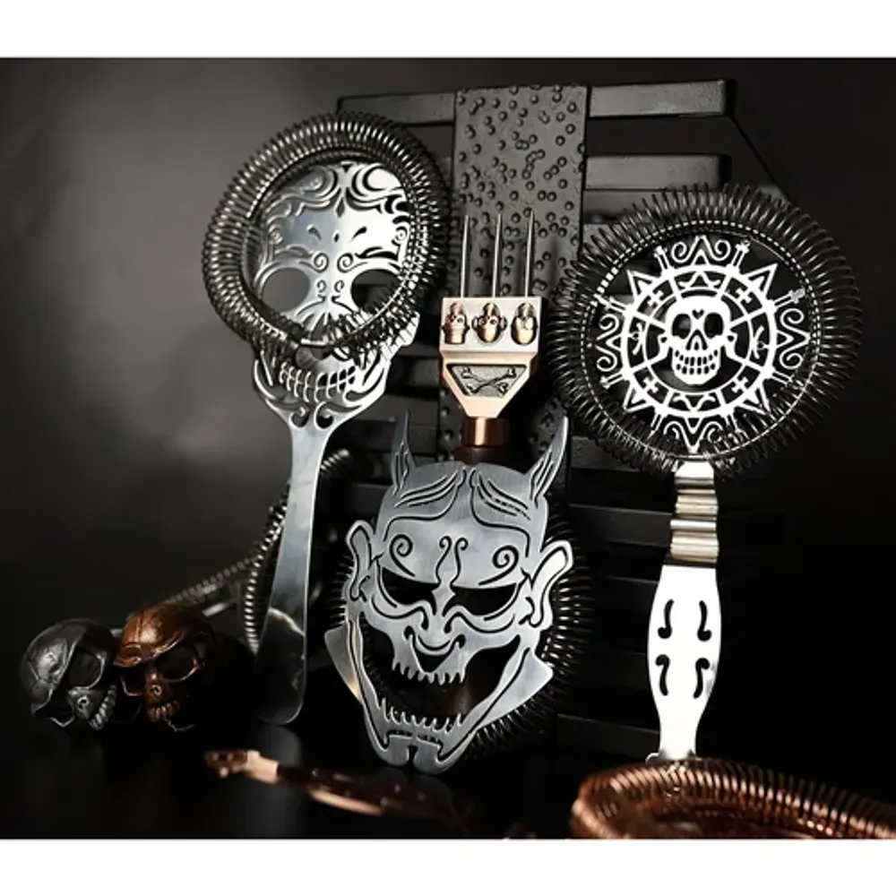 Стрейнер барный нерж. 22,3 см d 9,5 см Череп Skull B'Guys P.L.- Barbossa