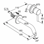 Смеситель для раковины Kludi Bozz 382440576