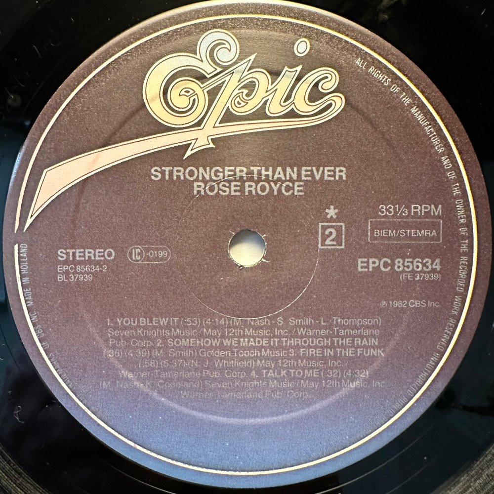 Rose Royce - Stronger Than Ever (Голландия 1982г.)