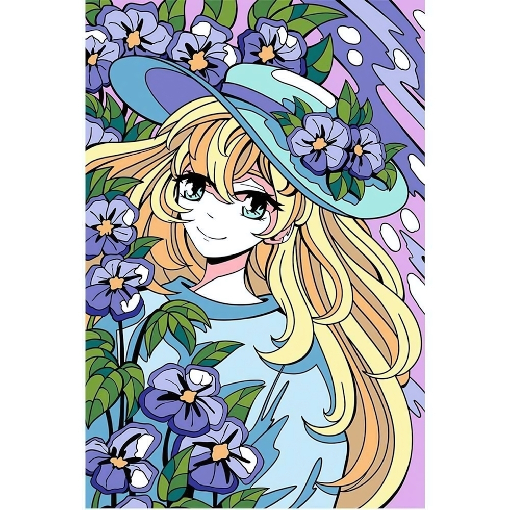 Картина по номерам 20*30см "Цветочная любовь" (на подрам.) (Lori)