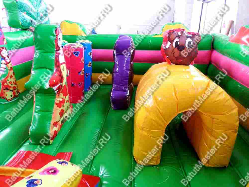 Коммерческий надувной батут "Маша, Миша и компания" 9,5*5*2,8 м