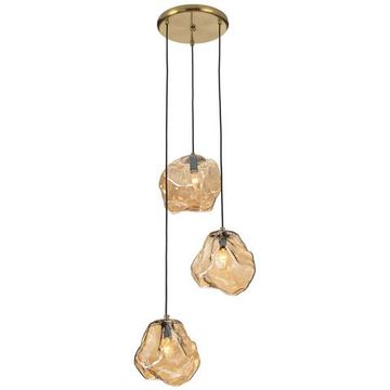 Подвесной светильник 3*Е14 CL247084 бронза/янтарный ROCKA Citilux