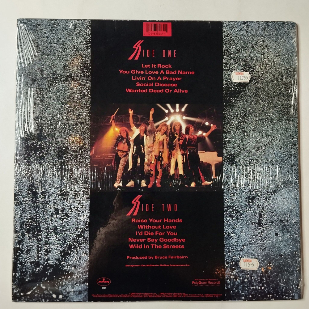 Винтажная виниловая пластинка LP Bon Jovi Slippery When Wet (USA 1986)