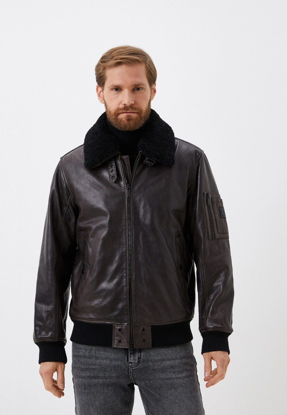 Куртка кожаная мужская STRELLSON