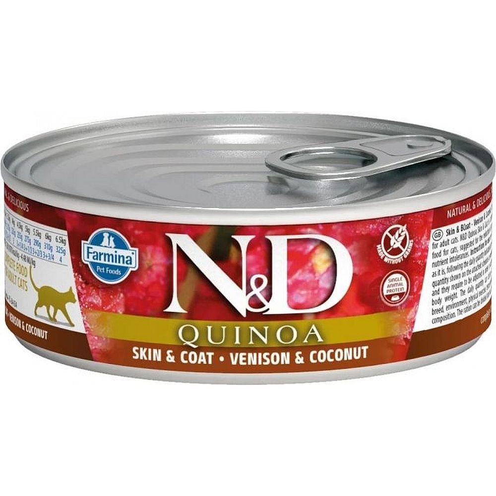 Farmina N&amp;D 80г влажный корм для кошек QUINOA Оленина с Кокосом