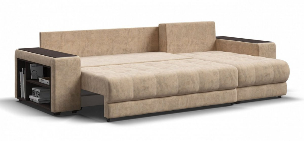 Угловой диван Босс ХЛ Велюр Роял шампань