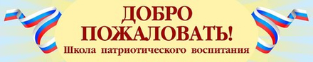 Баннер "Добро пожаловать! Школа патриотического воспитания"