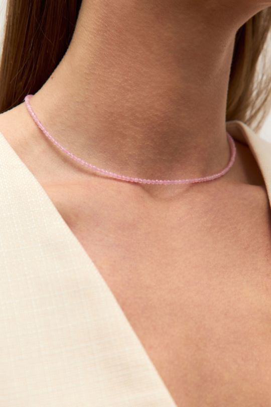 Чокер из розового кварца