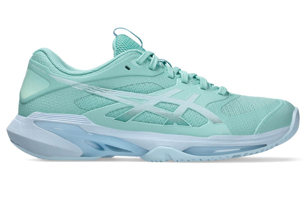 Женские теннисные кроссовки Asics Solution Speed FF 4 - oasis green/light blue