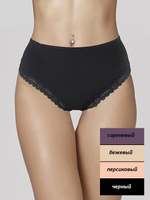 Трусы-слипы из микромодала с широким бочком (Размер: L) (Цвет: персиковый)