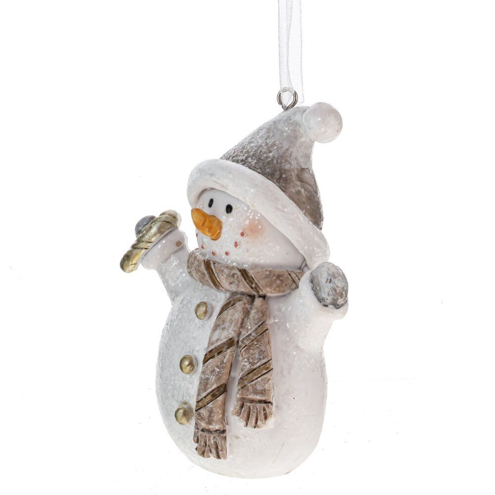 GAEM Фигурка декоративная подвесная "Снеговик", L7 W3,5 H9 см, 2в.