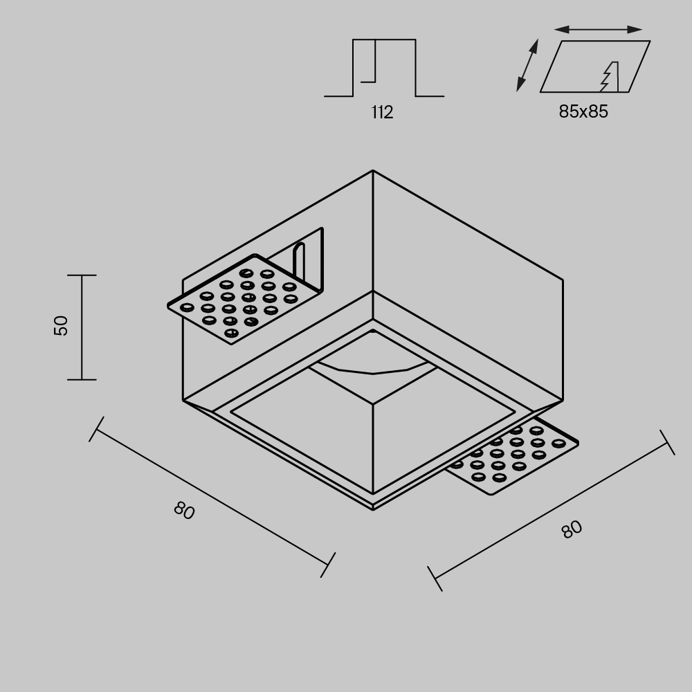 Встраиваемый светильник Maytoni Gyps Modern DL131-GU10-01-W
