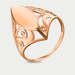 Кольцо женское из розового золота 585 пробы без вставки (арт. К-2883)