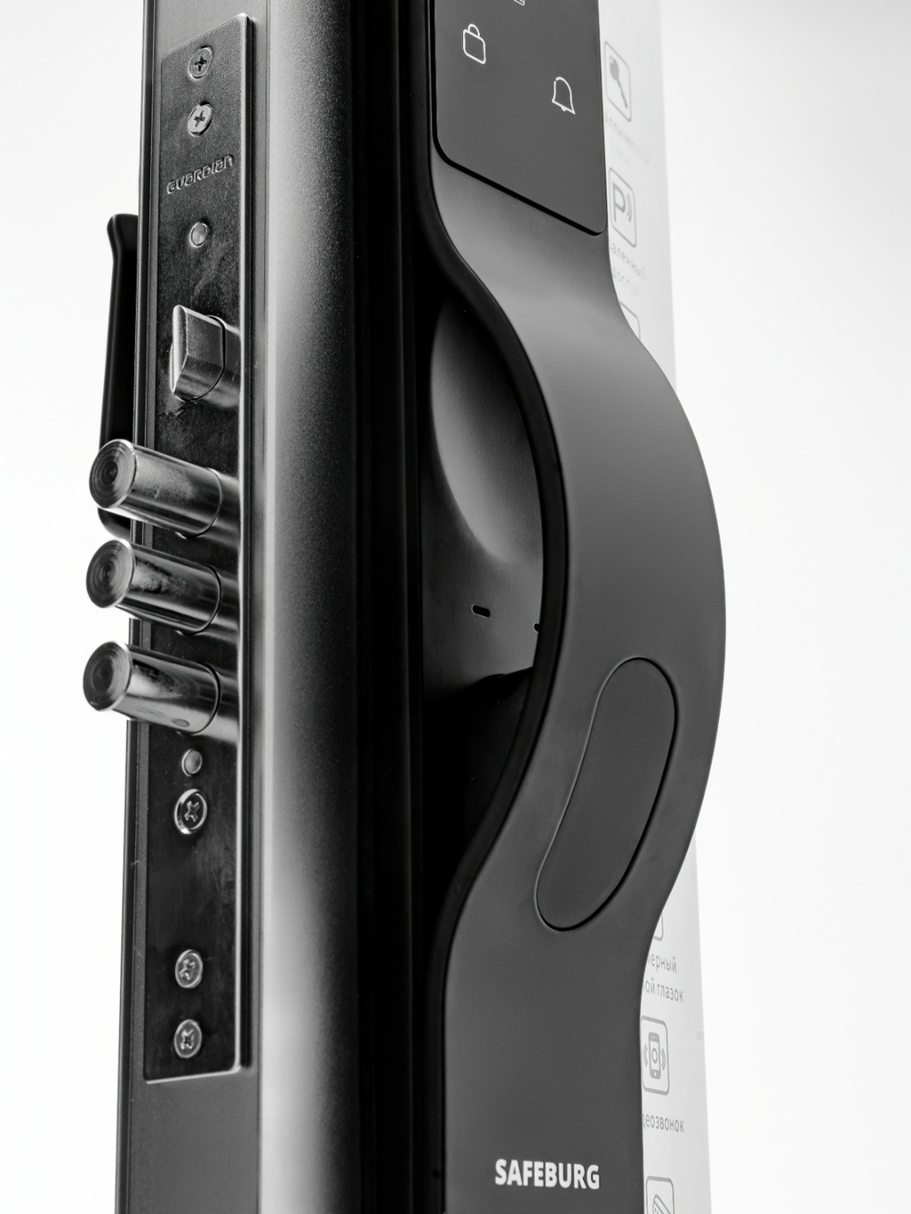 Умный электронный автоматический уличный замок с домофоном и блоком WI-FI Safeburg S1030 Premium (Face ID, Palm ID)