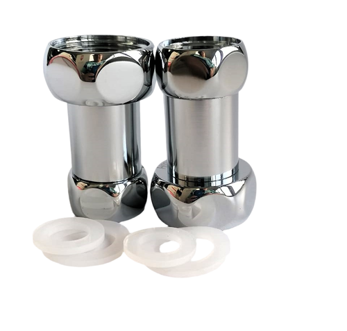 Прямые соед. с двумя нак.гайками для п/с хром 1"*3/4" г/г TIM