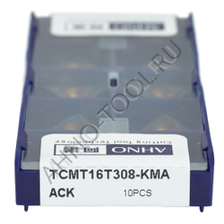 Пластина твердосплавная ISO TCMT16T308-KMA ACK10E AHNO по чугуну, чистовая