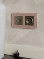 BRITE Рамка 2-местная РУ-2-2-Бр стекло дымчатый RE IEK