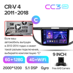 Teyes CC3 2K 10,2"для Honda CR-V 2011-2018