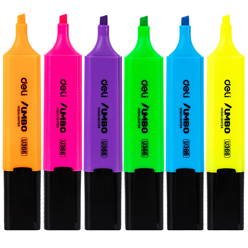 Набор текстовыделителей DELI "U366" 1-5 мм, 6 цветов