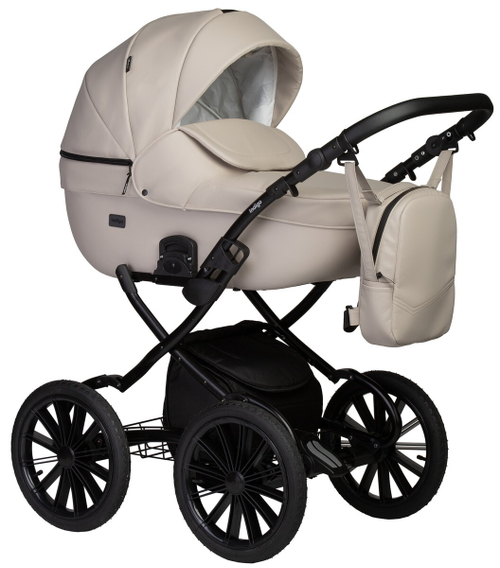 Детская коляска Indigo Mio Eco Plus 14 2 в 1 02 св.бежевая кожа