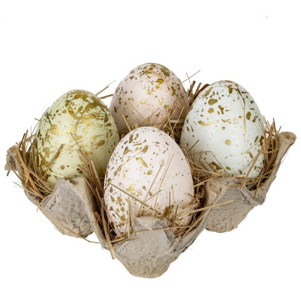 GAEM Набор из 4-х изделий декоративных "Яйцо пасхальное" (3,5*5,5), L10,5 W9,5 H6,5 см