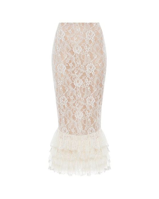 Юбка миди из кружева
