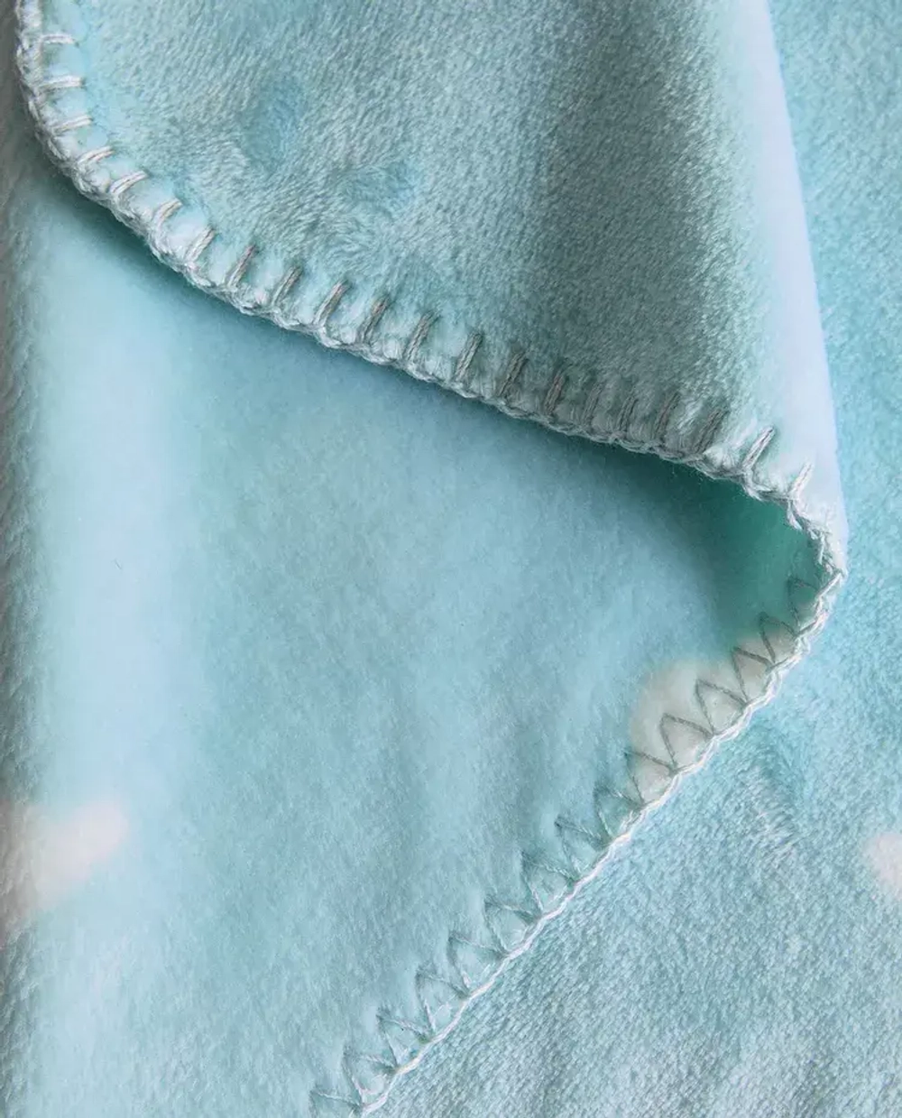 ZARA HOME ДЕТСКИЙ ФЛИСОВЫЙ ПЛЕД С ПРИНТОМ, СИНИЙ