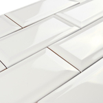 Плитка настенная Metro Bianco glossy 150x75х9 мм