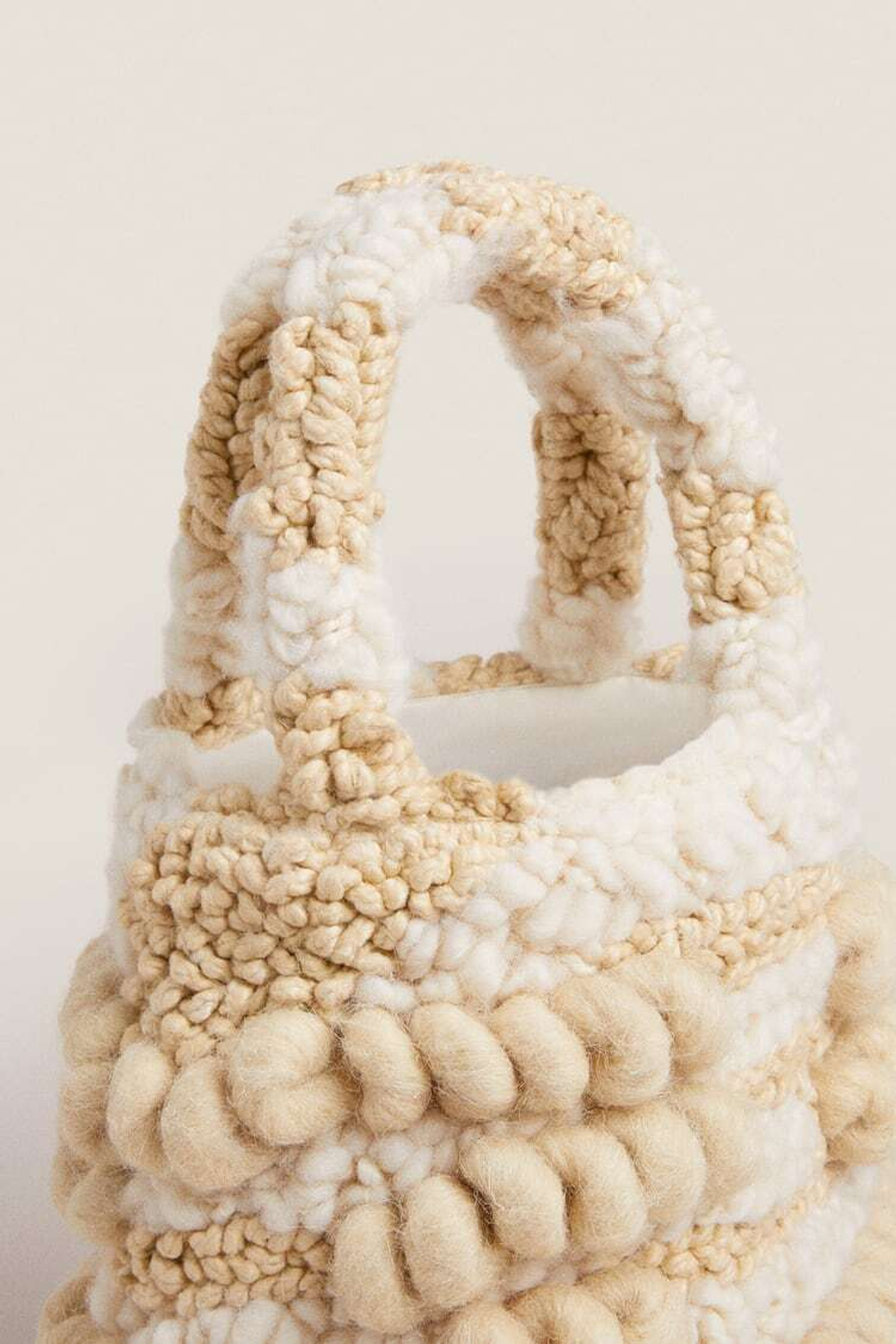 ZARA HOME СУМКА ИЗ ХЛОПЧАТОБУМАЖНОЙ ТКАНИ, БЕЖЕВЫЙ