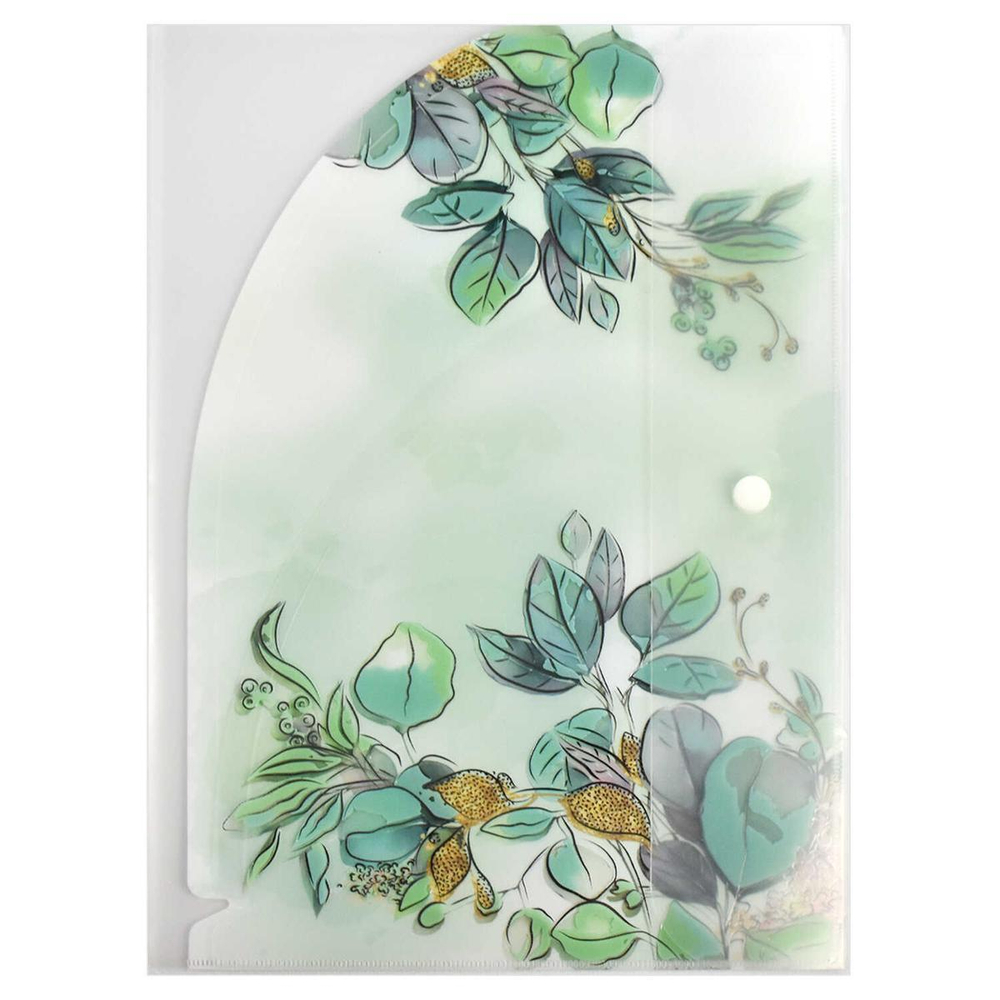 Папка для документов А4 пластиковая 2 отделения "Листья" (Феникс+)