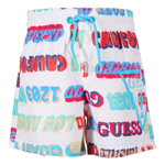 Шорты купальные GUESS Белый/Разноцветные логотипы GUESS Мальчик