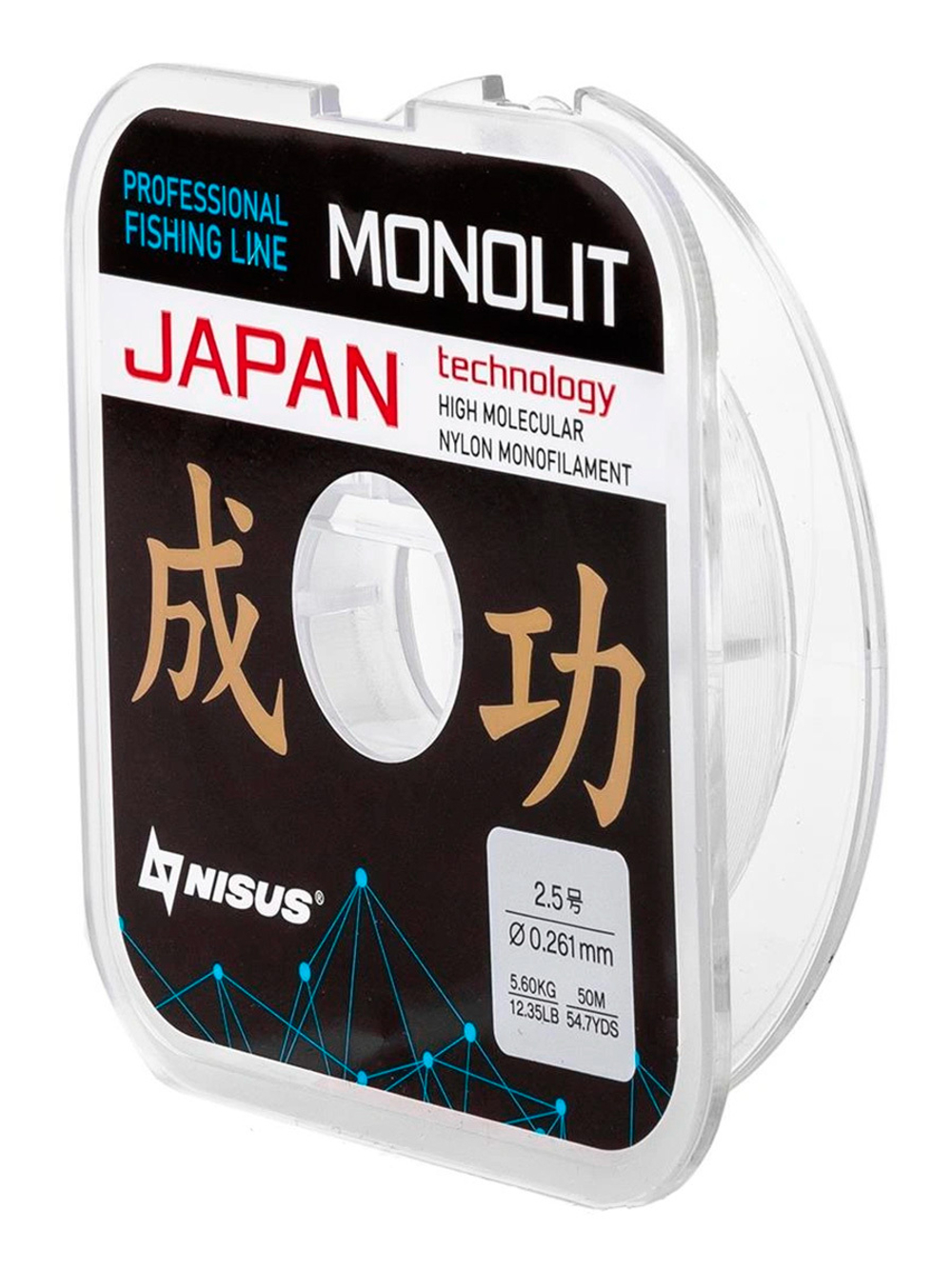 Леска для рыбалки Nisus MONOLIT Nylon Transparent 0,091mm/50m (N-MO-0.091-50)