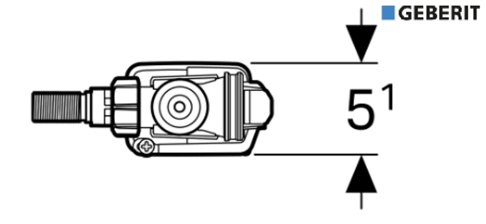 826.383.00.0 Впускной клапан Geberit тип 333, подвод воды сбоку, 3/8", пластик