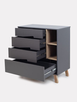 Комод пеленальный Rant Lago Pro 800/4 с органайзером Moon grey