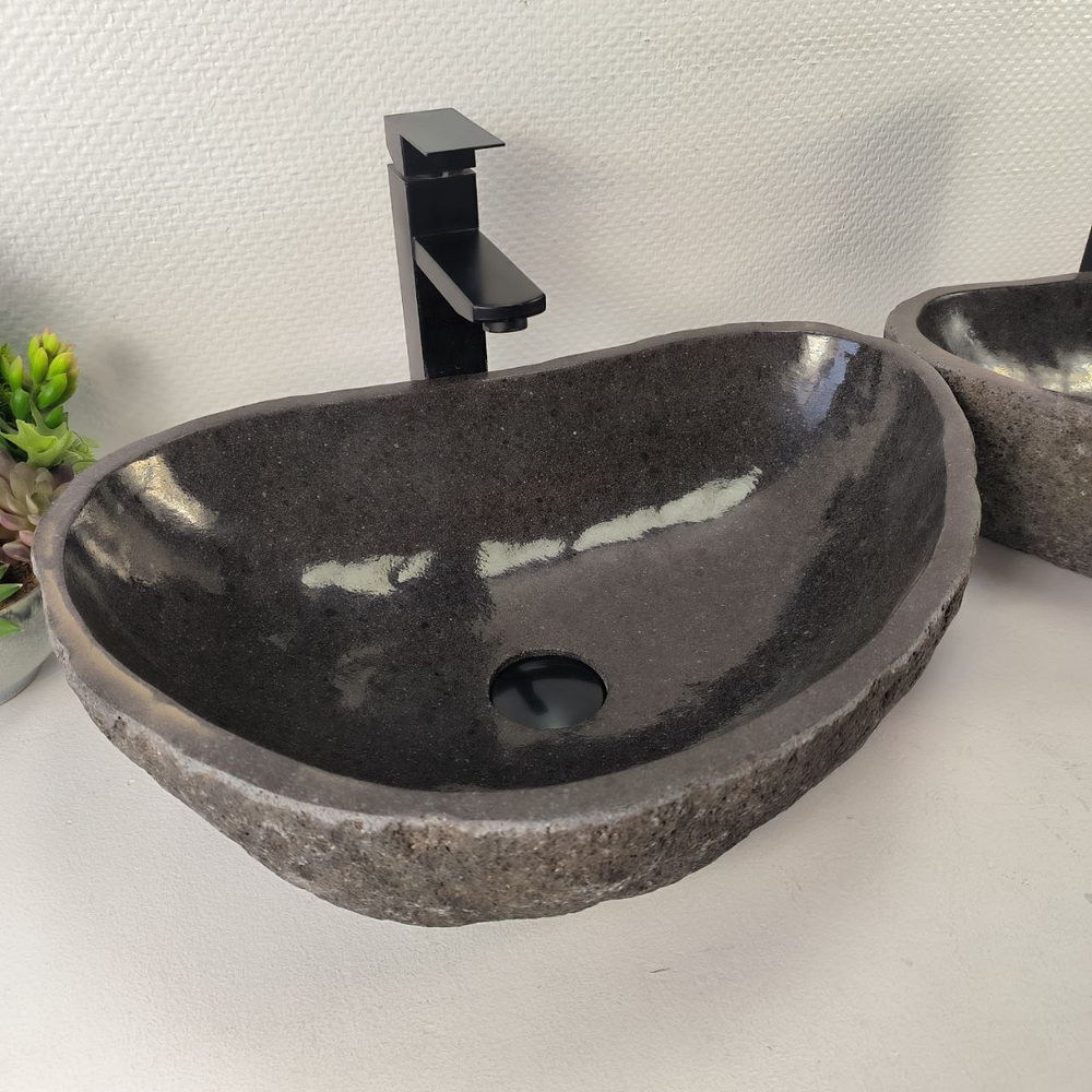 Раковина из речного камня ПАРА! RS-65483 52*36*14 0866