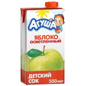 СОК АГУША ЯБЛОКО ОСВЕТЛЕННОЕ 500МЛ