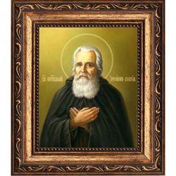 Иоанн Солунский (Фессалоникийский) преподобный. Икона на холсте.