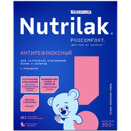 Смесь Nutrilak Premium Антирефлюксный с 0 месяцев 350 г