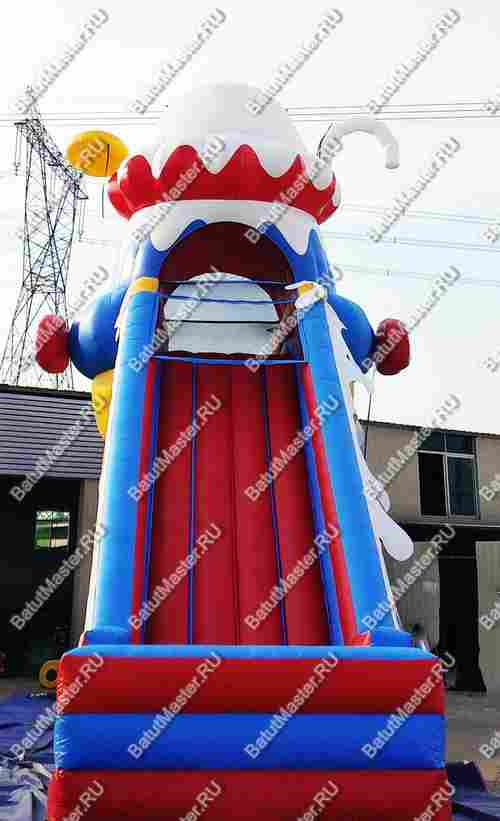 Батут-горка "Крутой спуск", 14*3,5*7,5 м