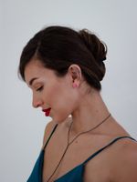 Cерьги-пусеты круг Fuchsia