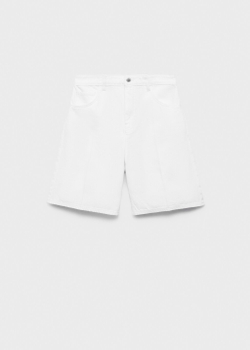 Прямые джинсовые бермуды с высокой посадкой