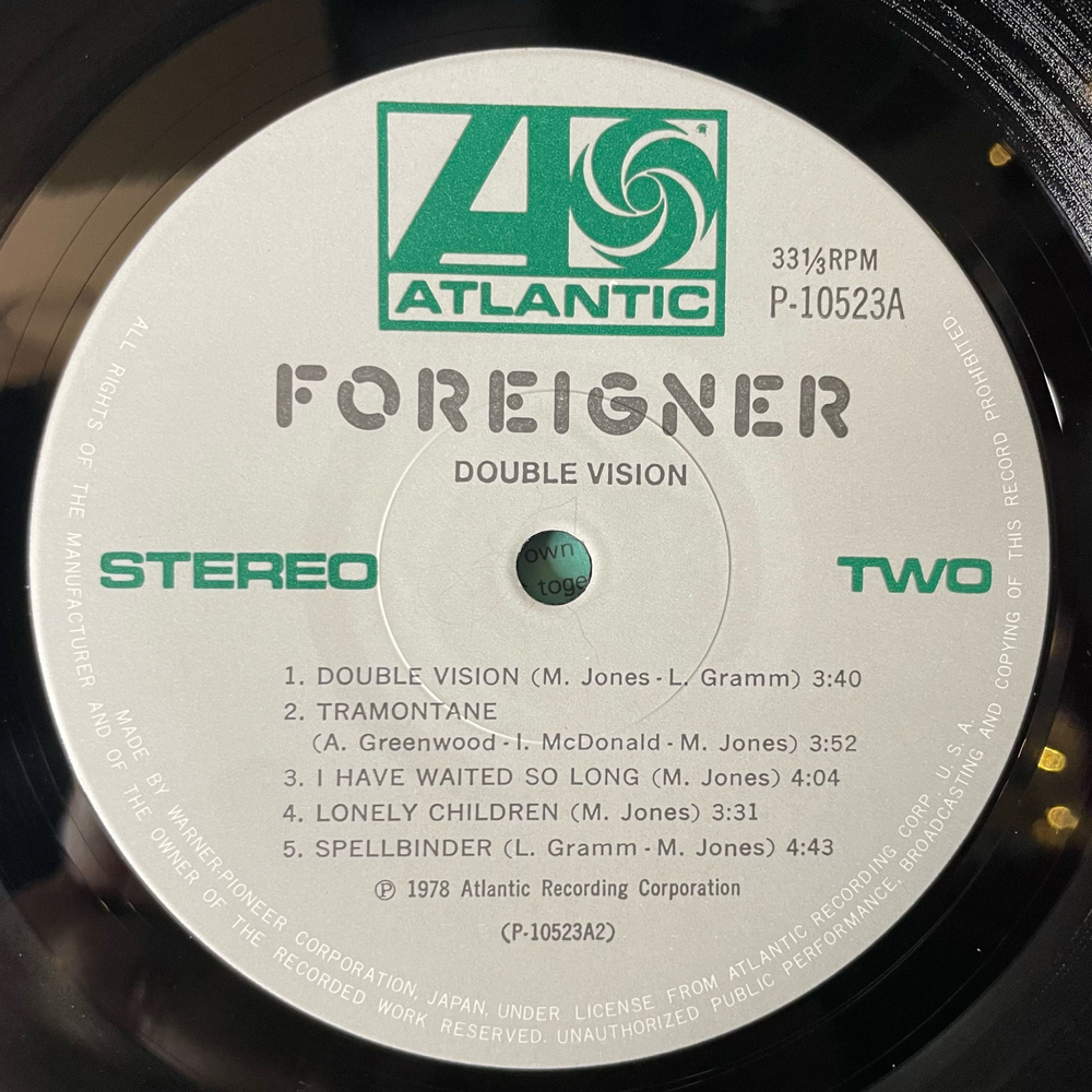 Винтажная виниловая пластинка LP Foreigner Double Vision (Япония 1978) (Оби) Hot Blooded