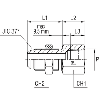 Соединение PD JIC 1.5/16 - NPTF 1