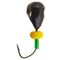 Мормышка вольфрамовая Lucky John Капля с отверстием (коза) с коронкой с бисером 040/S