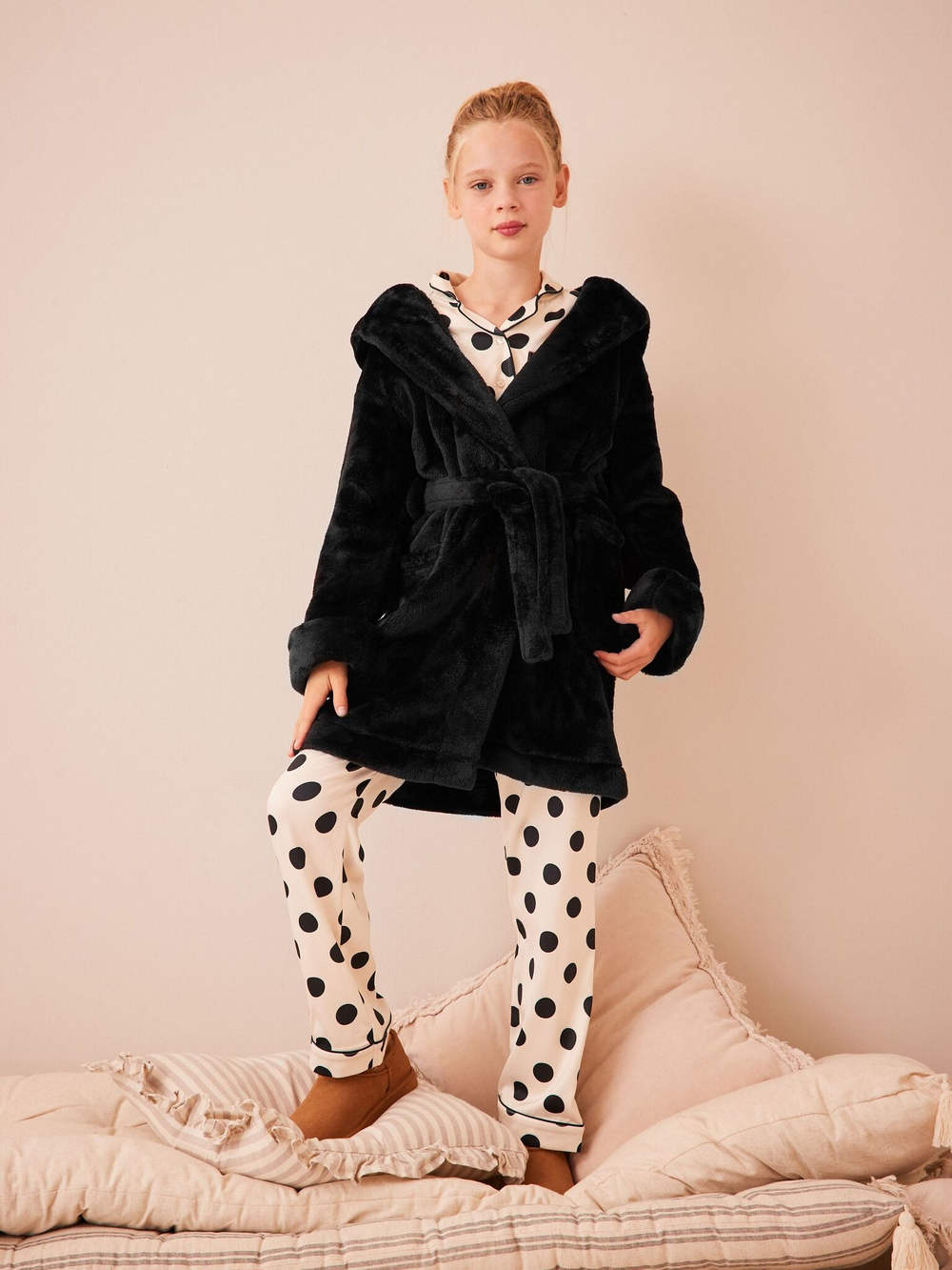 Халат для девочки Next 974-533, Черный