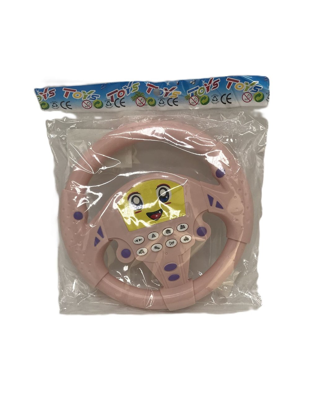 Игрушка Руль музыкальный Смайлик (3260B) цвет розовый