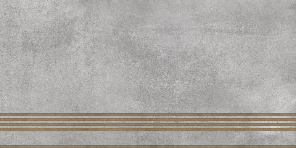 Ступень керамогранитная NorseGT серый 30x60 ST186VG