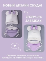 Шапка для девочек с ушками и снуд на осень