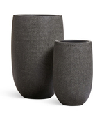 Кашпо TREEZ Effectory - Stone - Высокая чаша - Тёмно-серый камень
